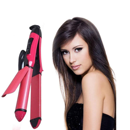 385 2 In 1 Hair Straightener And Curler Machine For Women  Curl  Straight Hair Iron