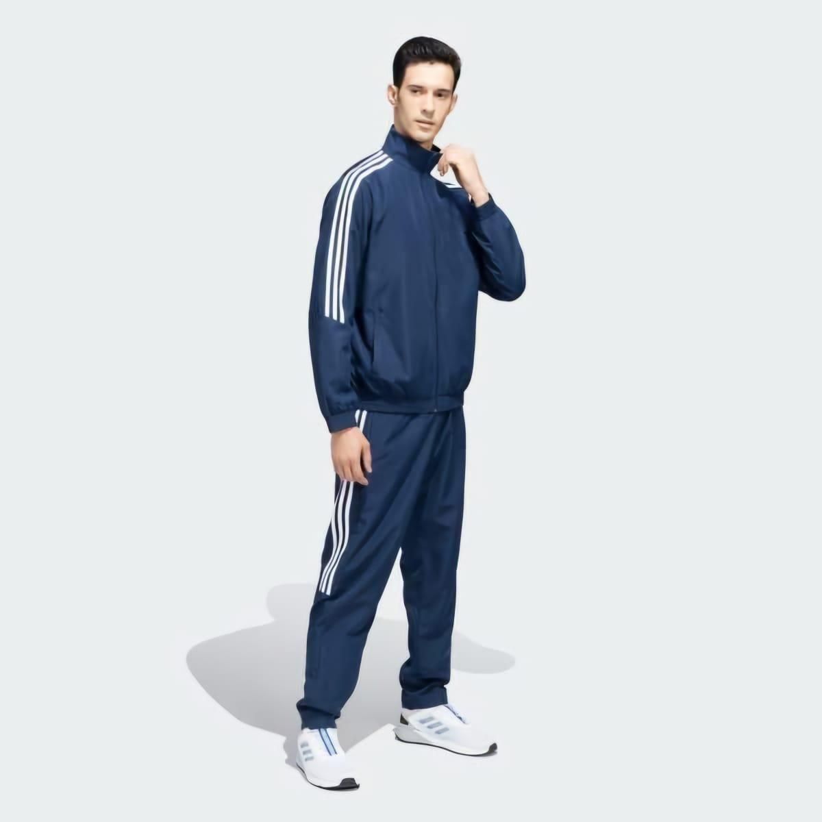 Men's Side Stripe 4 Way Polyester Track Suit