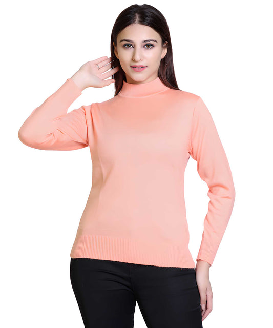 Women's Solid Woolen Full Sleeves Sweater