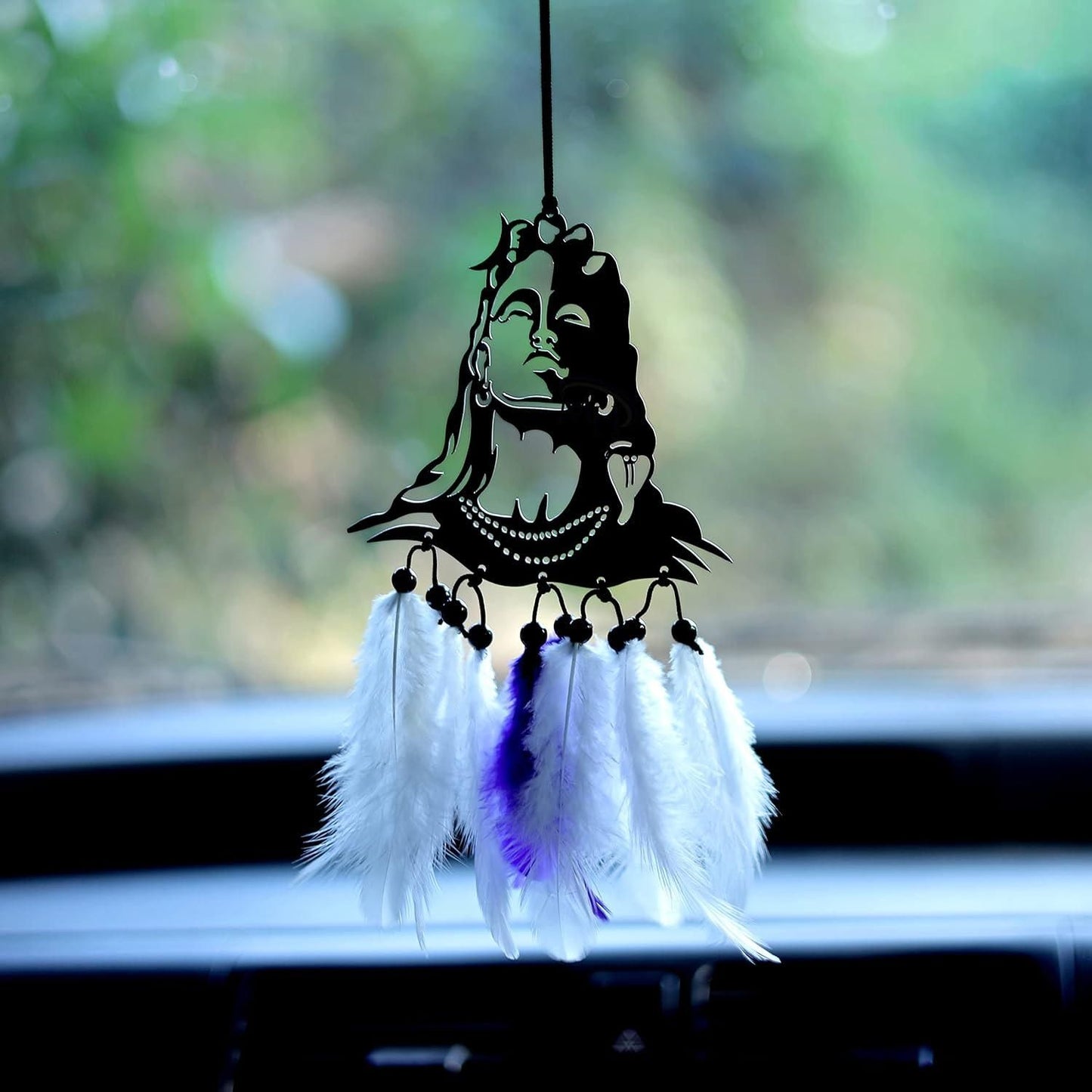 Hanging Car Accessories Dream Catcher with Lord Adiyogi Shiva Emblem