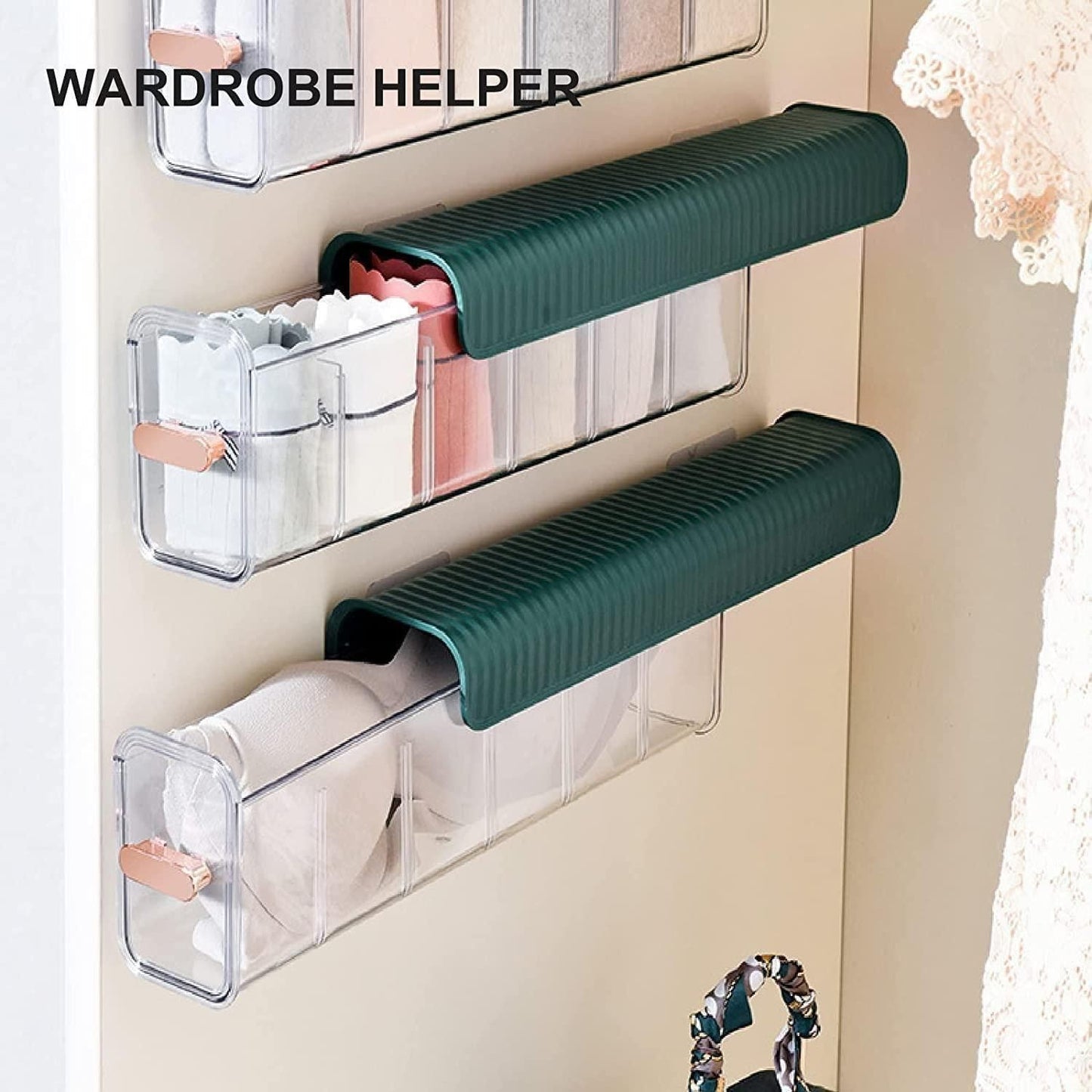 Clear Wall Mounted Drawer Organizer